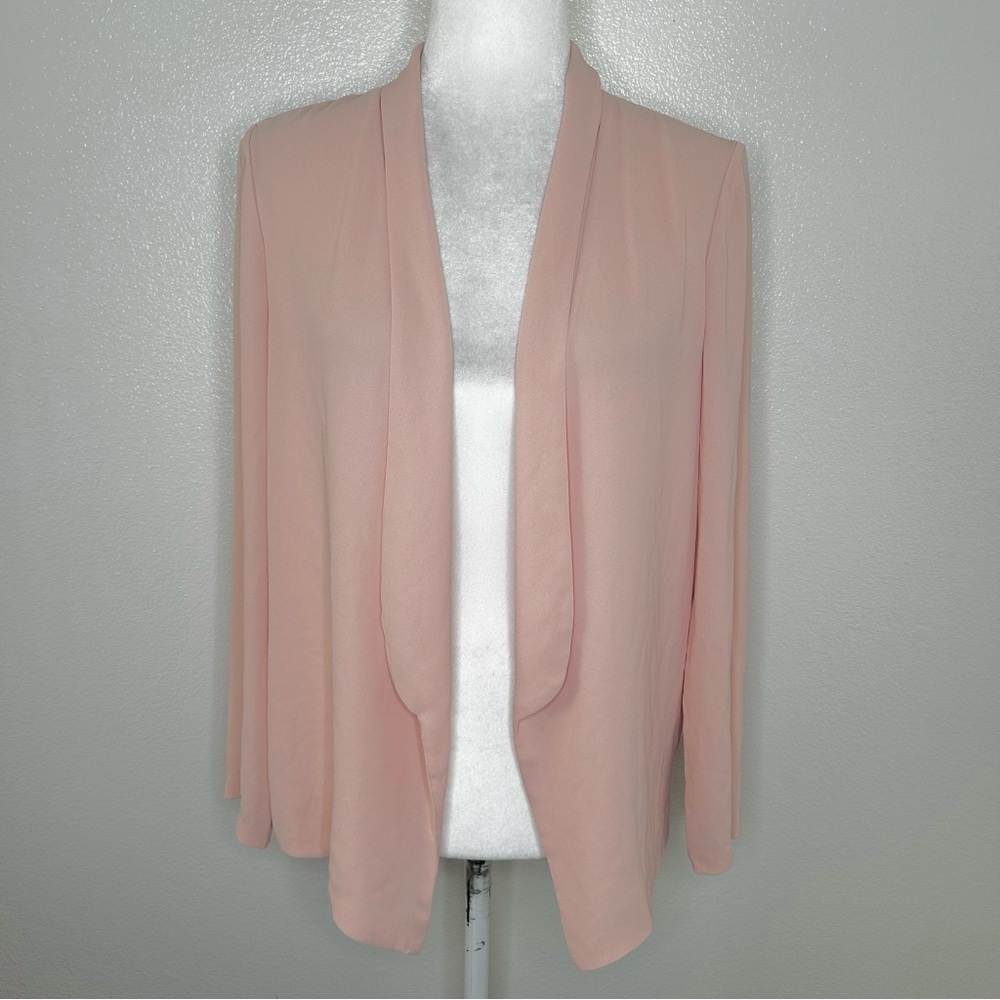 LUSH Juniors Womens Blush Lightweight Open Front Cardigan Jacket Size S